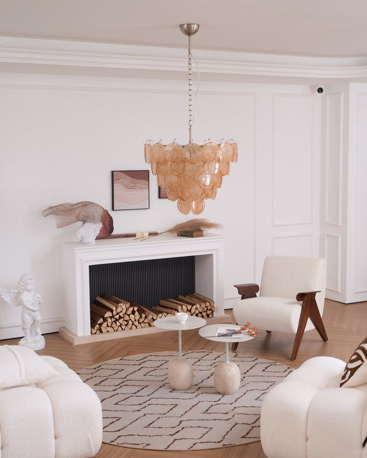 Orange Murano Disc Chandelier - Vakkerlight