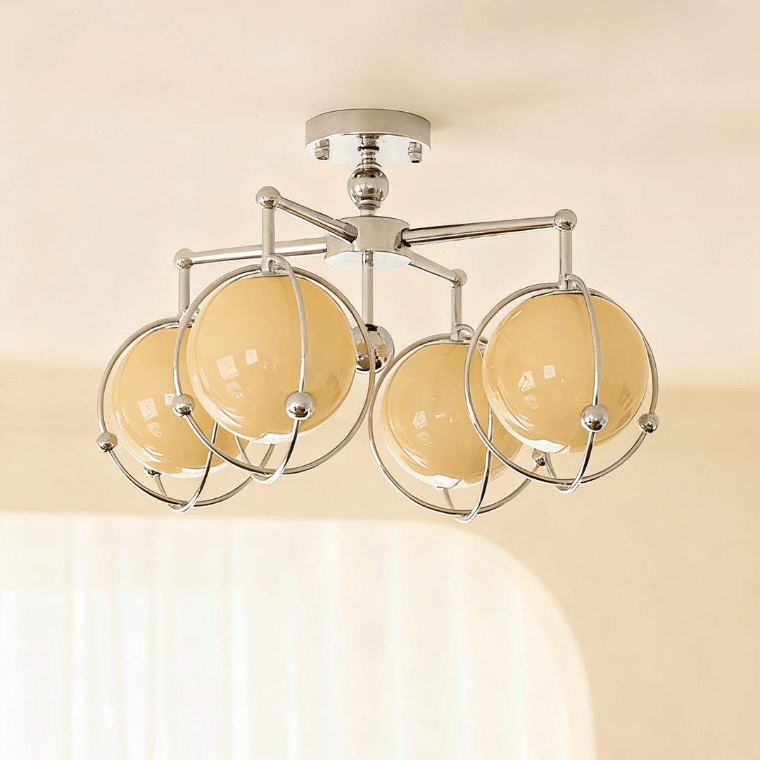Orb Cage Semi Ceiling Lamp - Vakkerlight