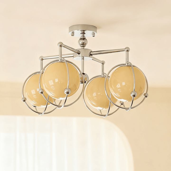 Orb Cage Semi Ceiling Lamp - Vakkerlight