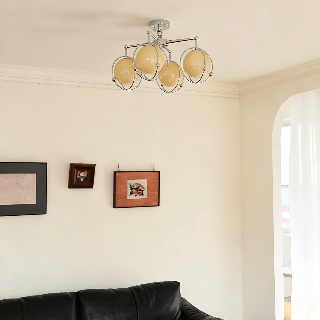 Orb Cage Semi Ceiling Lamp - Vakkerlight