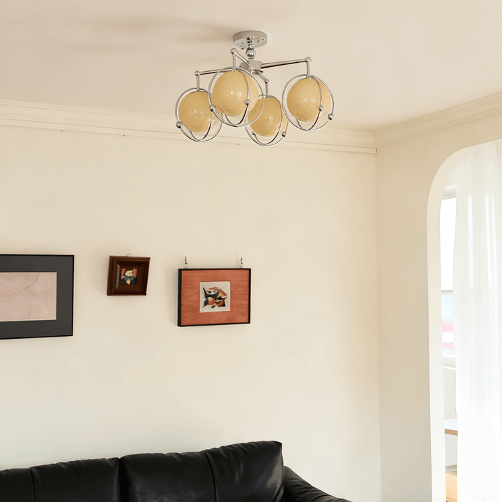 Orb Cage Semi Ceiling Lamp - Vakkerlight