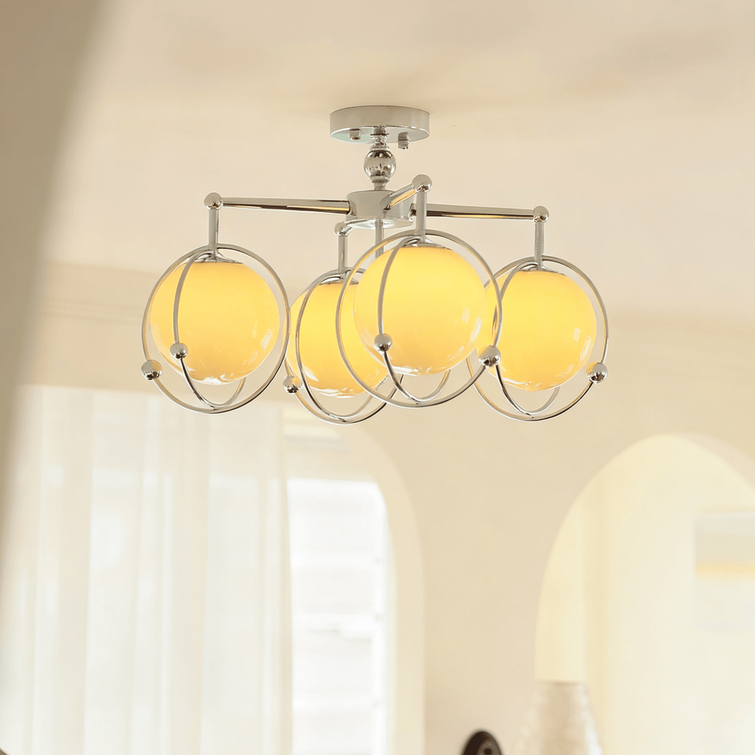 Orb Cage Semi Ceiling Lamp - Vakkerlight
