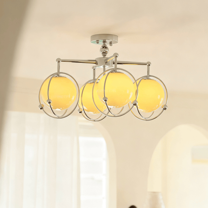 Orb Cage Semi Ceiling Lamp - Vakkerlight