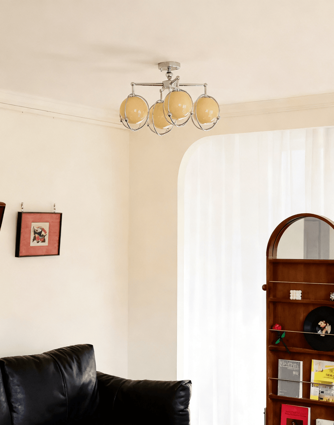 Orb Cage Semi Ceiling Lamp - Vakkerlight