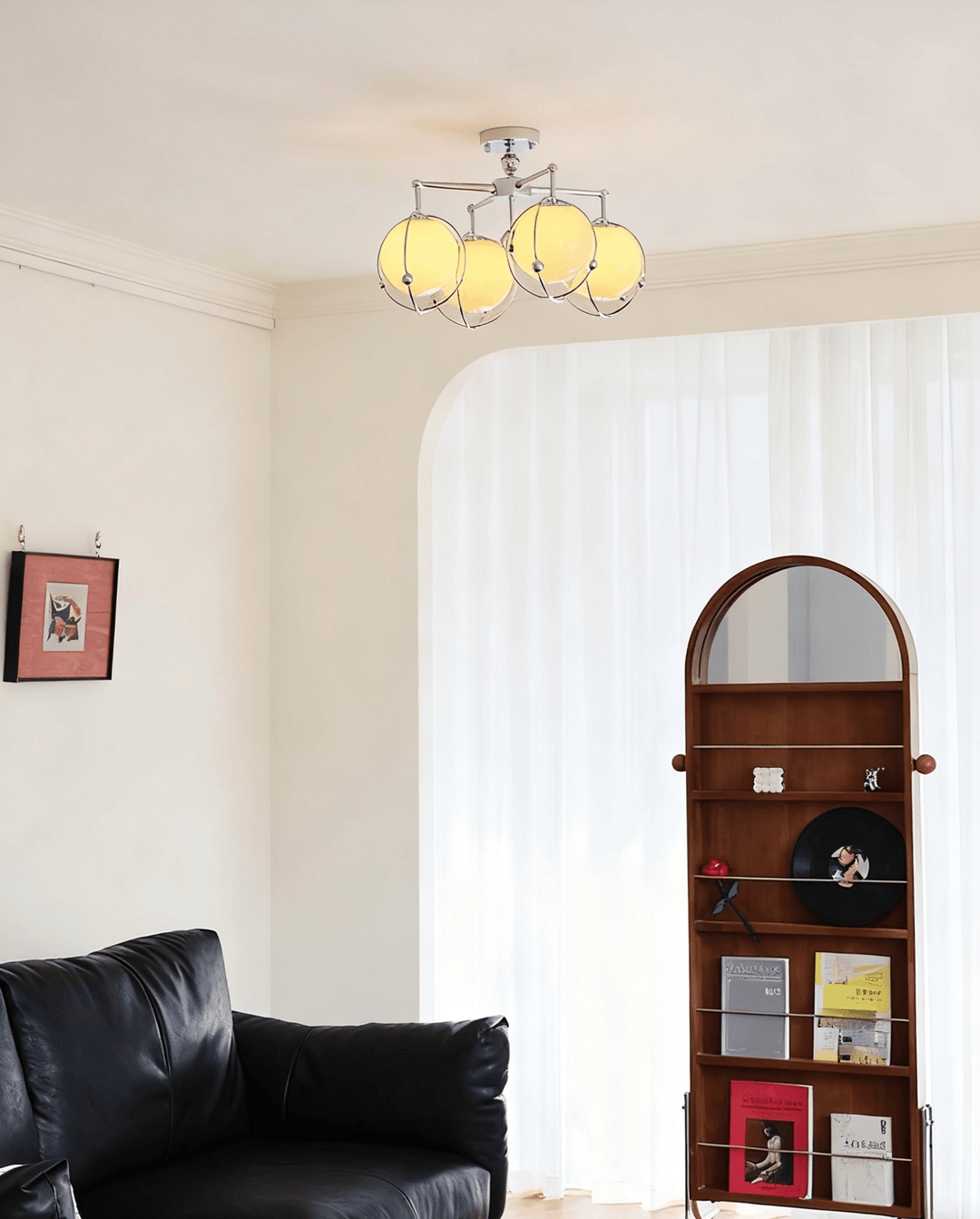 Orb Cage Semi Ceiling Lamp - Vakkerlight