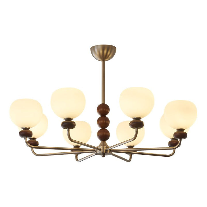 Orb Walnut Chandelier - Vakkerlight