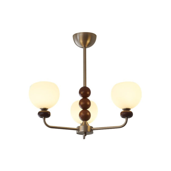 Orb Walnut Chandelier - Vakkerlight