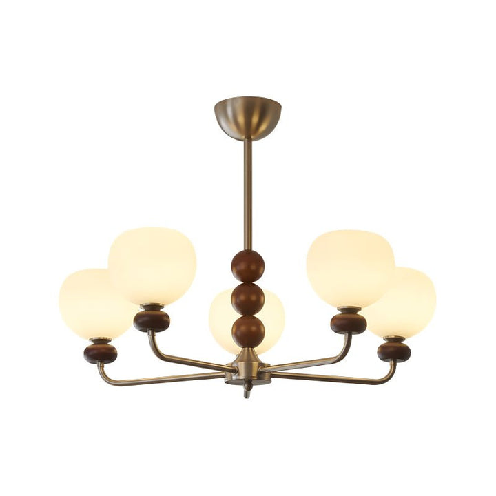 Orb Walnut Chandelier - Vakkerlight