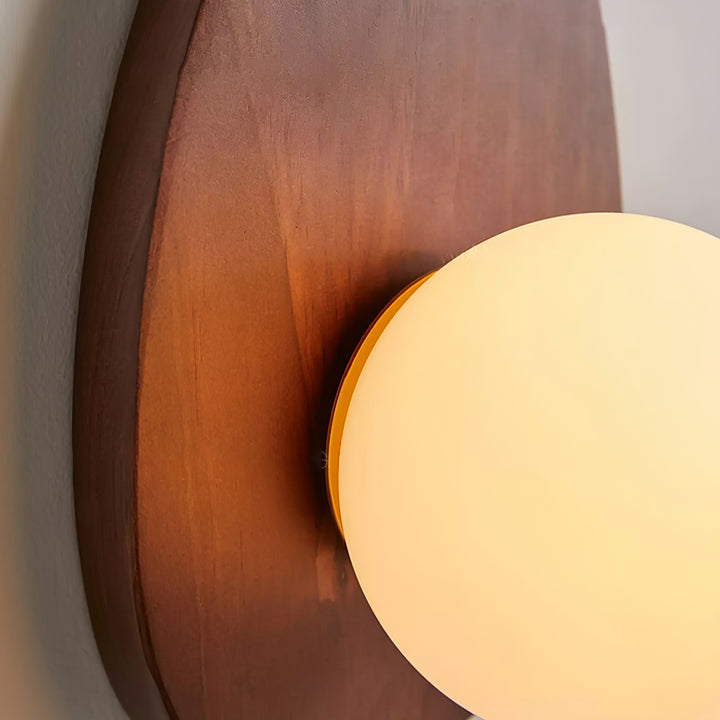 Orba Walnut Wall Lamp