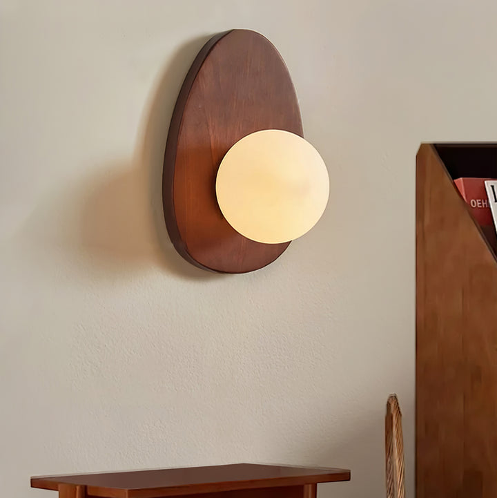 Orba Walnut Wall Lamp