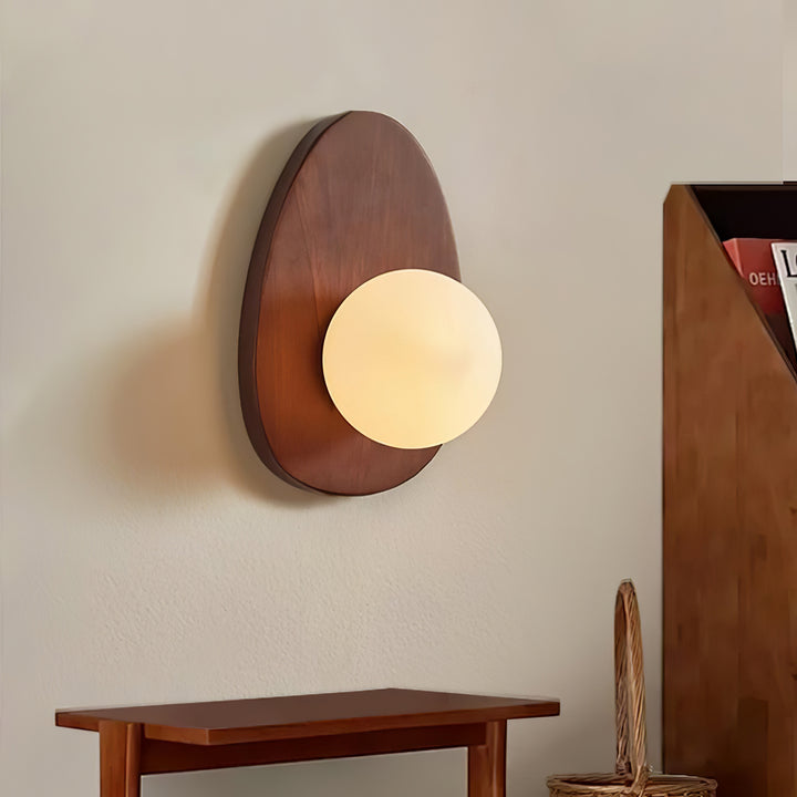 Orba Walnut Wall Lamp