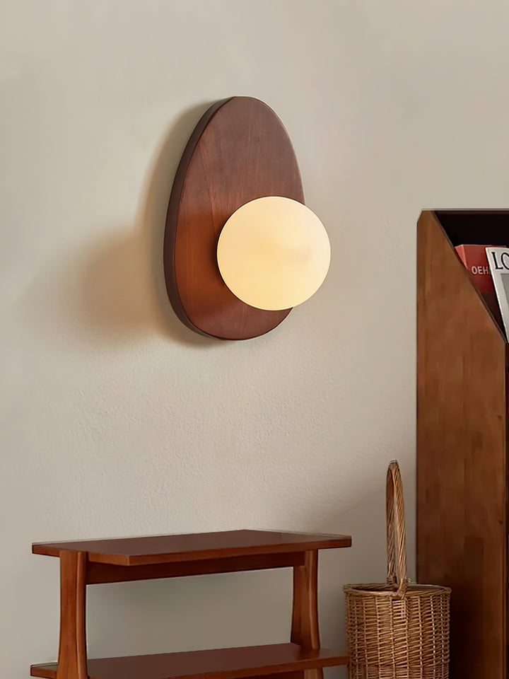 Orba Walnut Wall Lamp