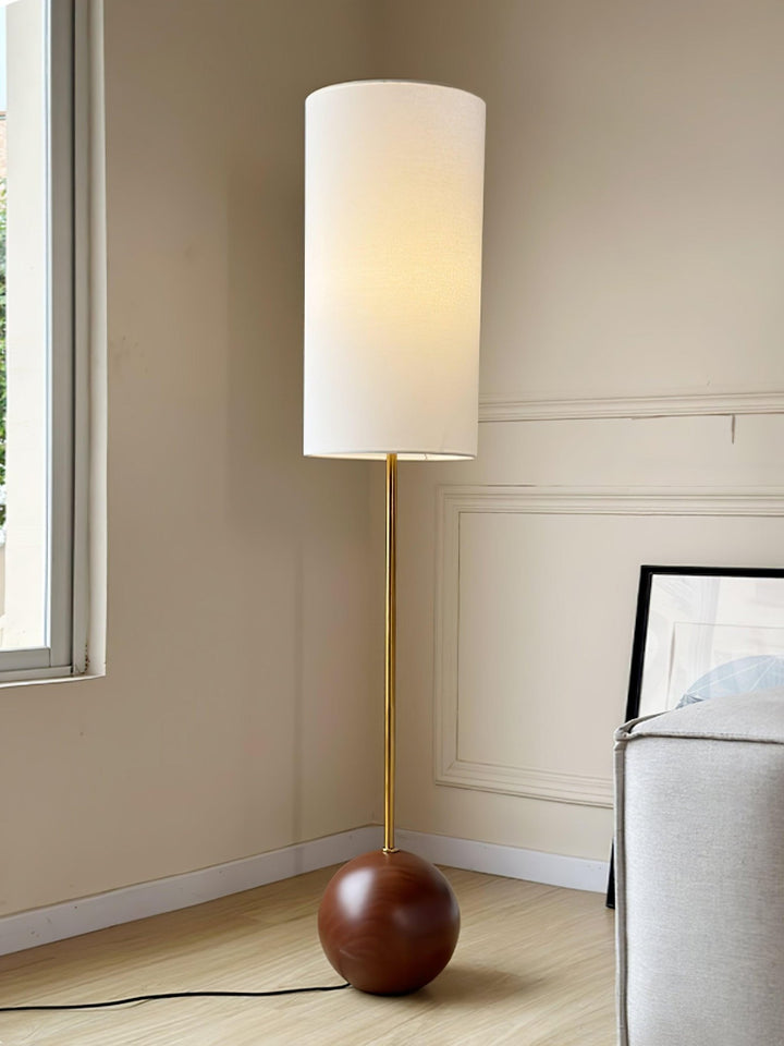 Orbis Wooden Sphere Floor Lamp - Vakkerlight