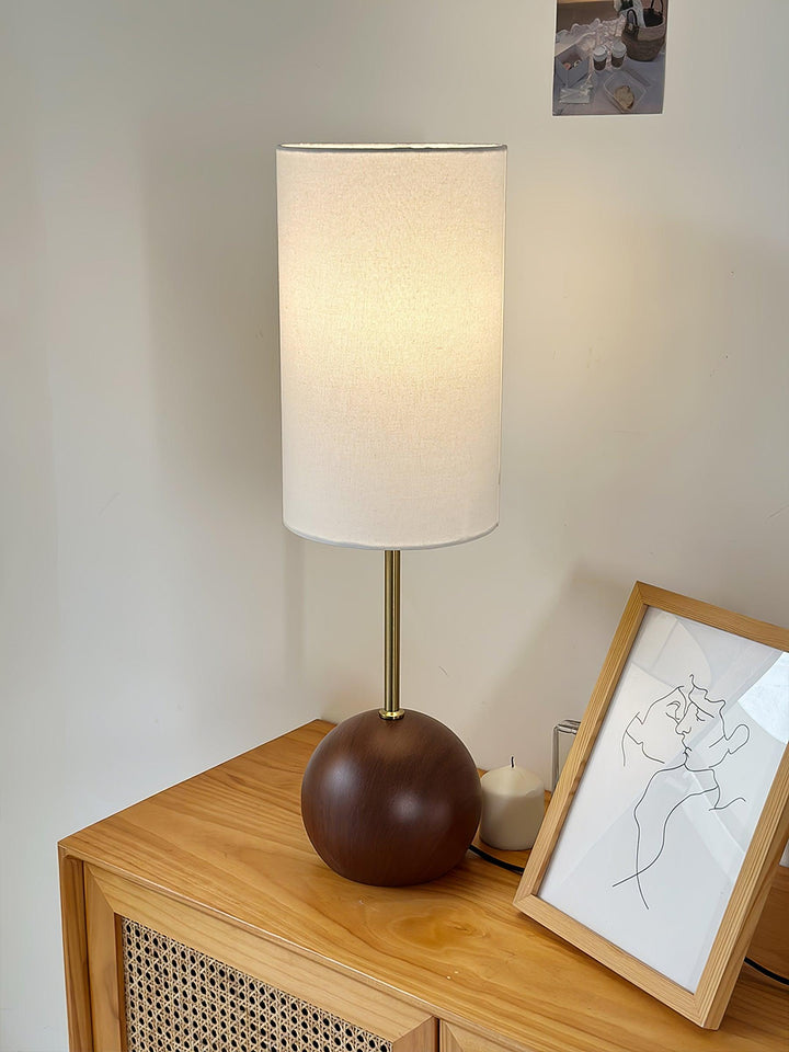 Orbis Wooden Sphere Table Lamp - Vakkerlight