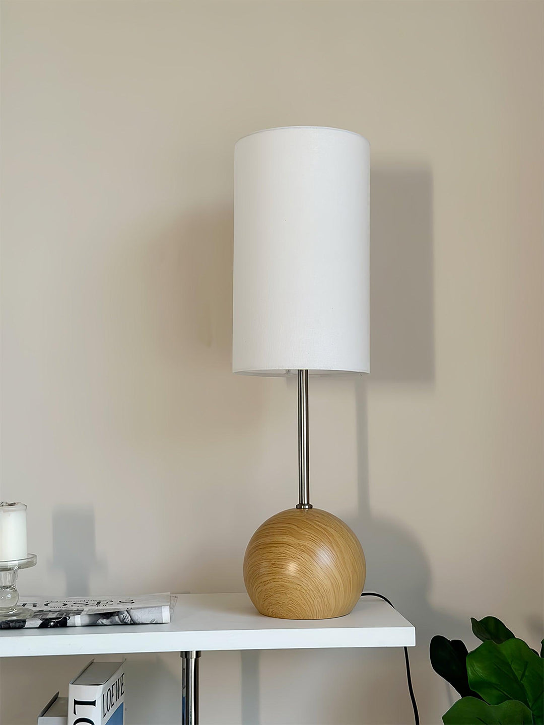 Orbis Wooden Sphere Table Lamp - Vakkerlight