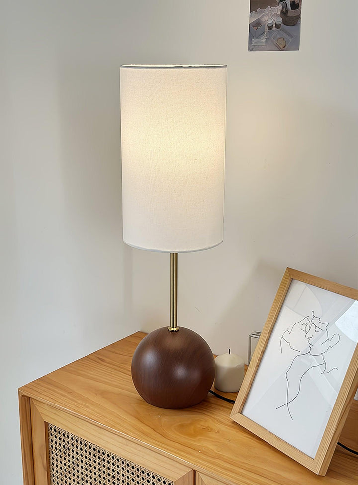 Orbis Wooden Sphere Table Lamp - Vakkerlight