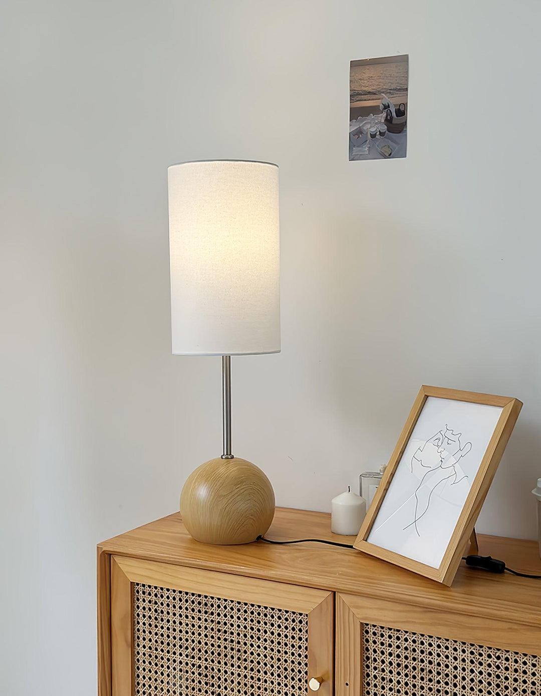 Orbis Wooden Sphere Table Lamp - Vakkerlight