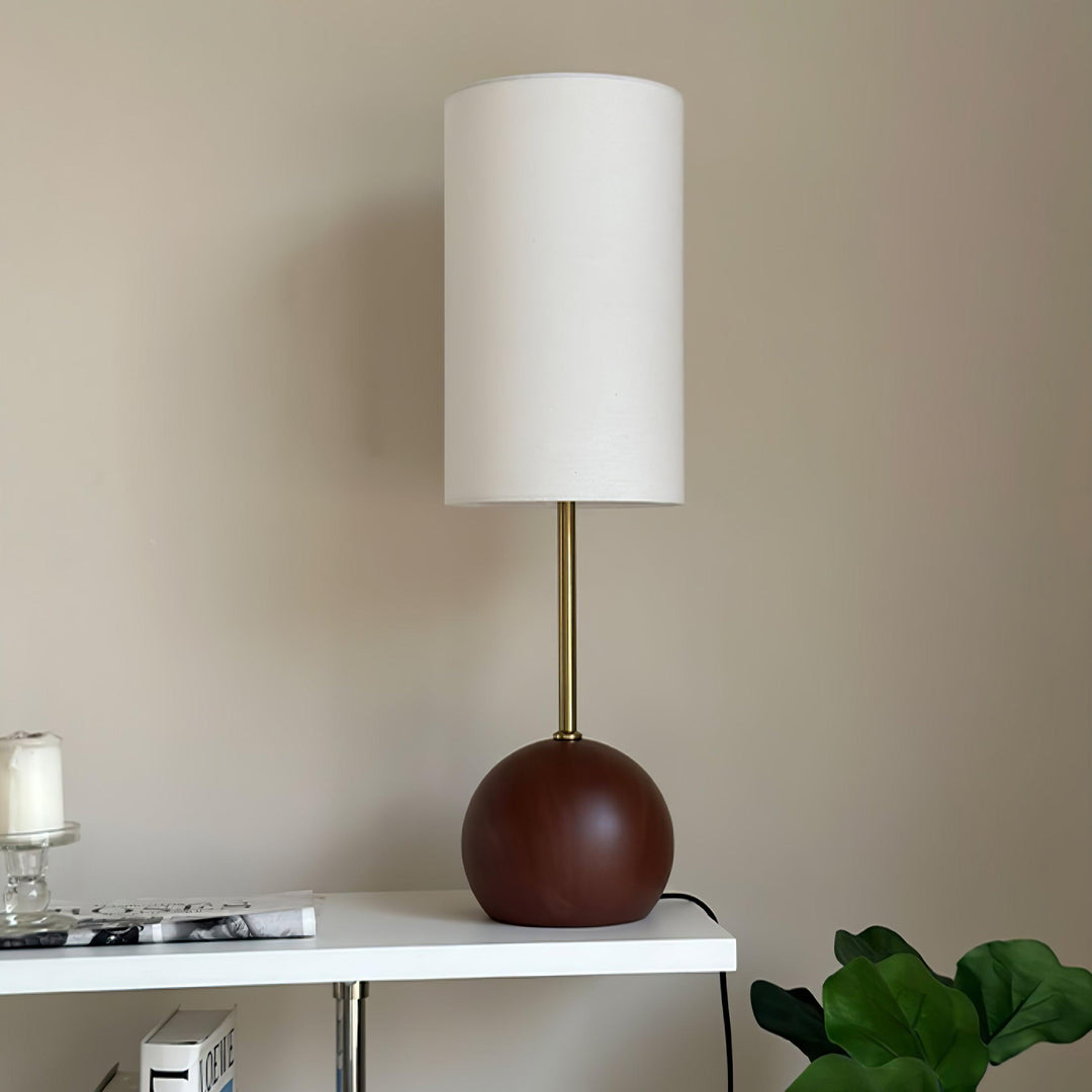 Orbis Wooden Sphere Table Lamp - Vakkerlight