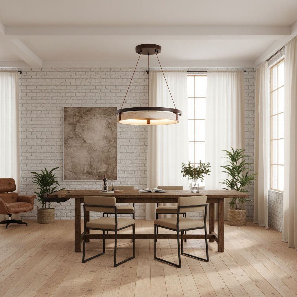 Orbit Travertine Pendant Light - Vakkerlight