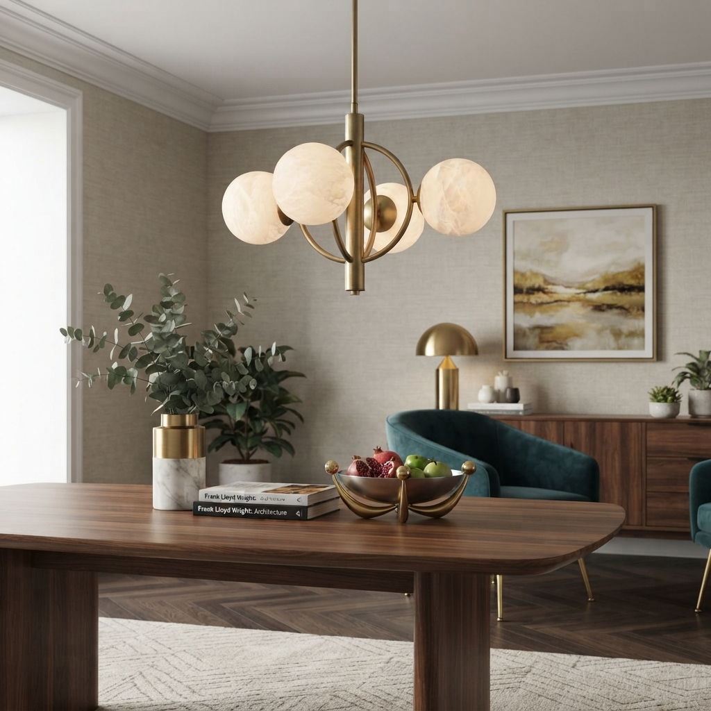 Orbit Alabaster Chandelier