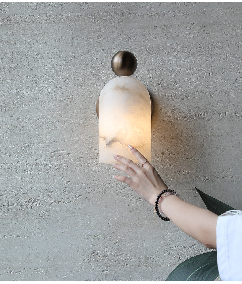 Orbit Alabaster Wall Sconce