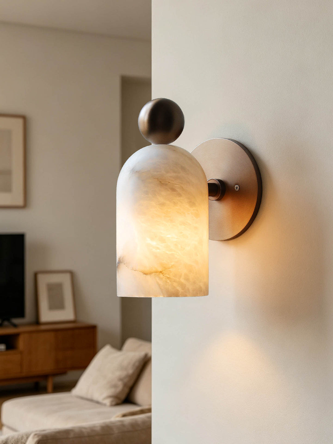 Orbit Alabaster Wall Sconce