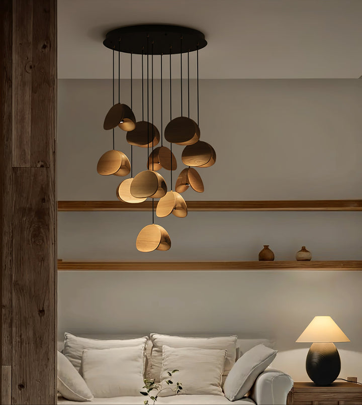 Orbit Fold Wood Pendant Light - Vakkerlight