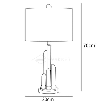 Orbit Metal Alabaster Table Lamp — Dimension drawings 2