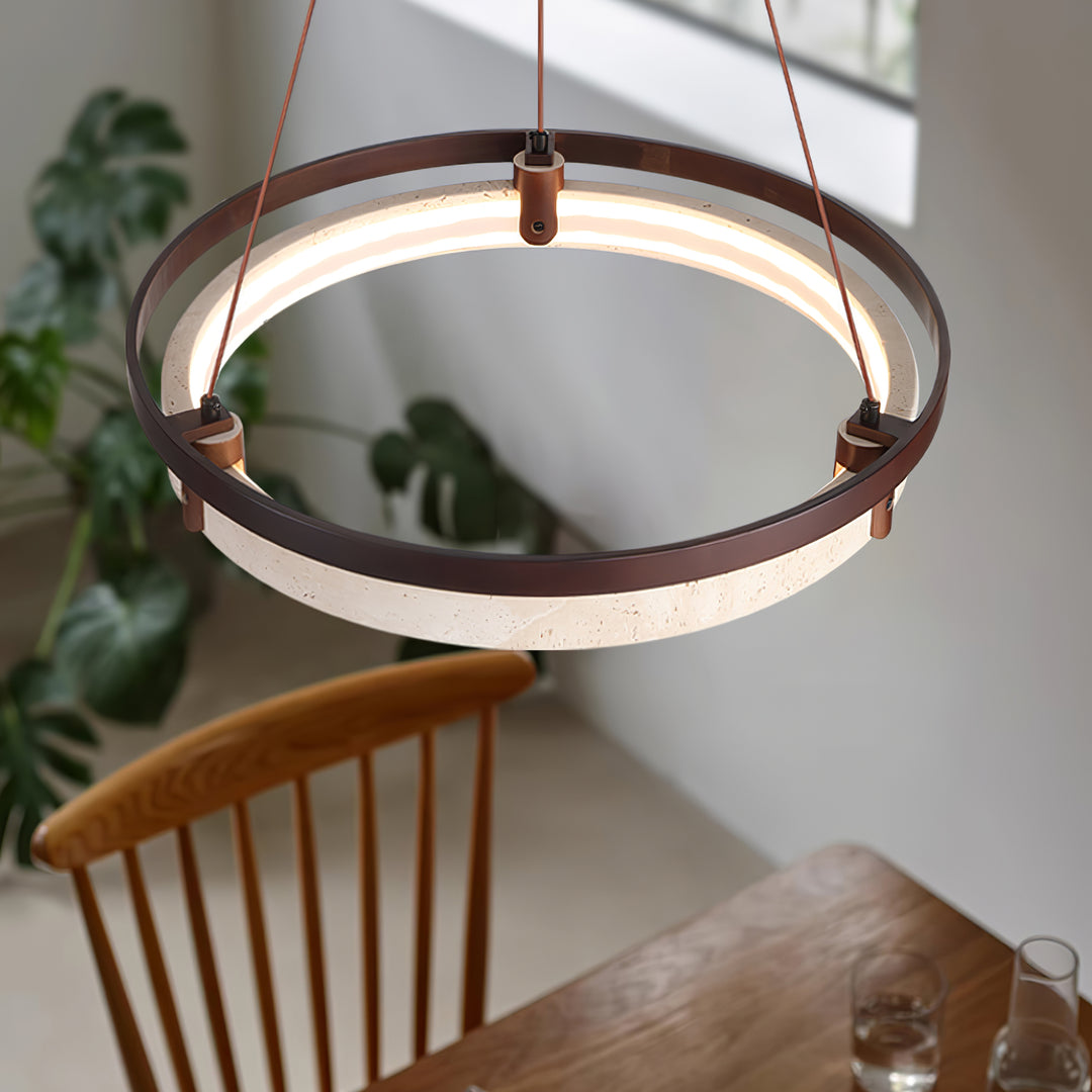 Orbit Travertine Pendant Light - Vakkerlight