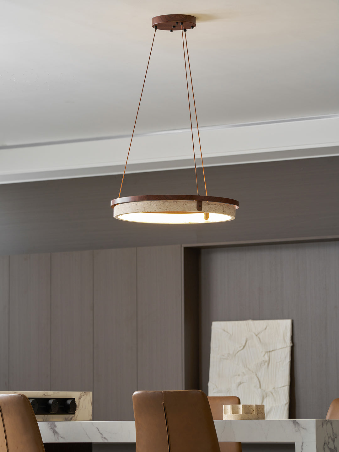 Orbit Travertine Pendant Light - Vakkerlight