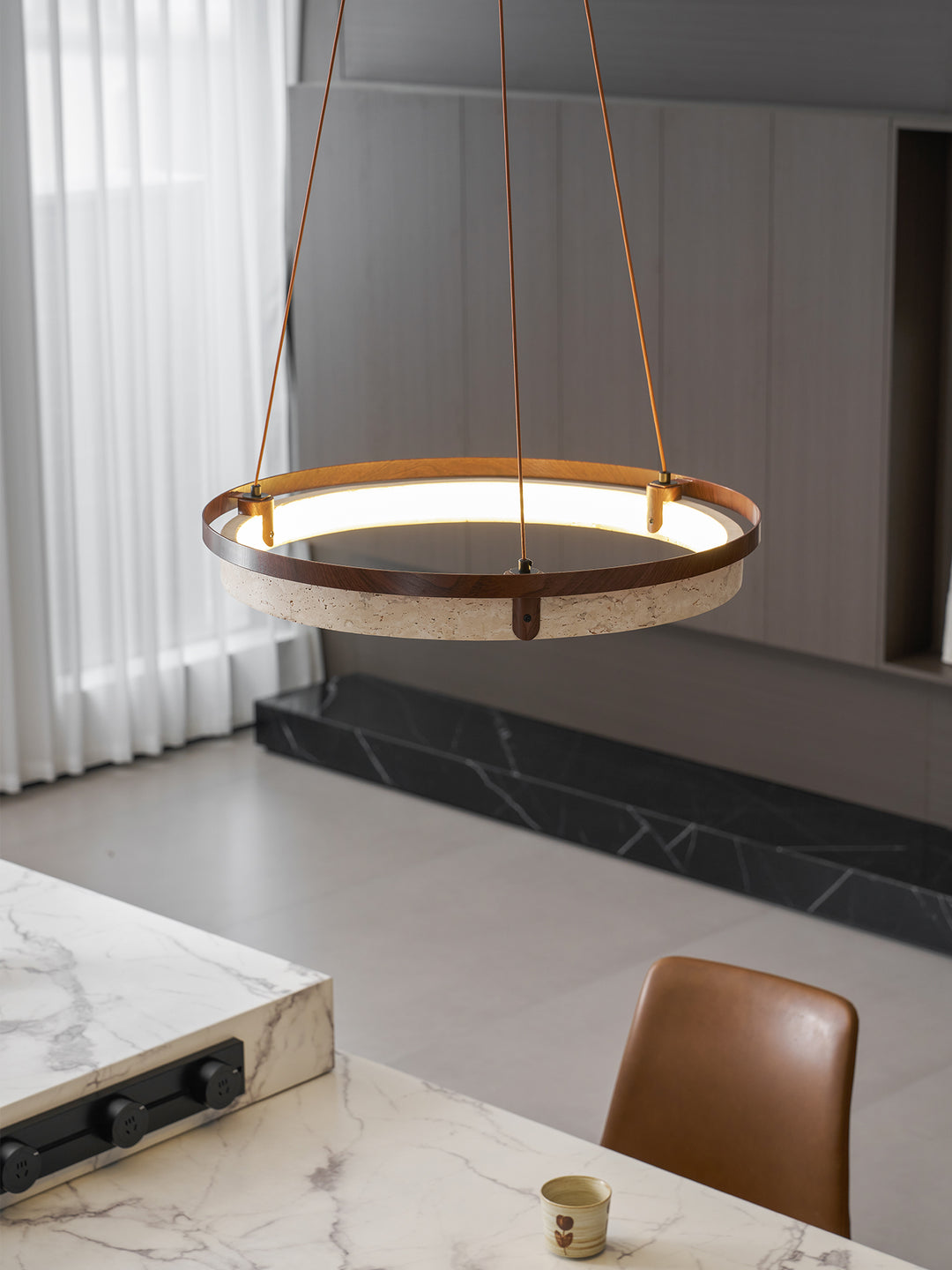 Orbit Travertine Pendant Light - Vakkerlight