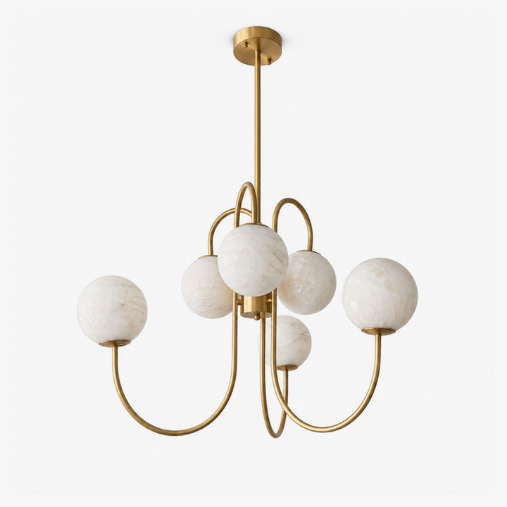Orbita Alabaster Globe Chandelier