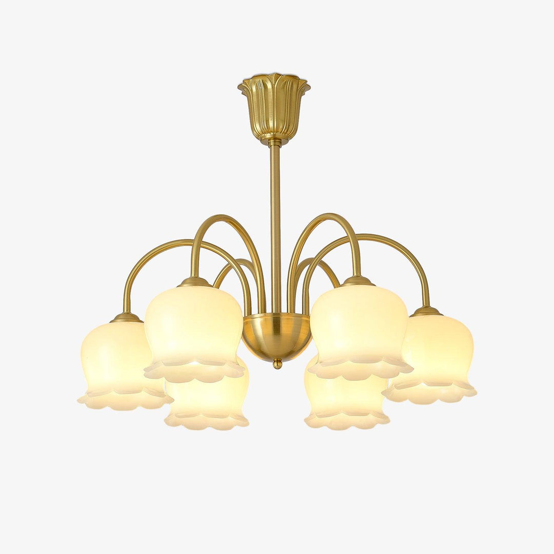 Orchids Brass Chandelier - Vakkerlight