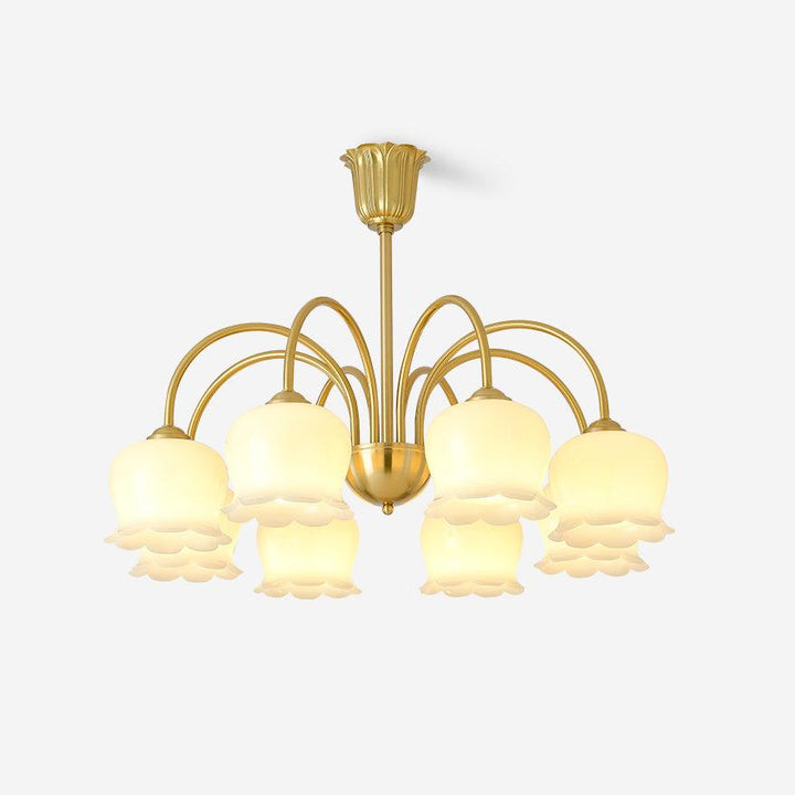 Orchids Brass Chandelier - Vakkerlight