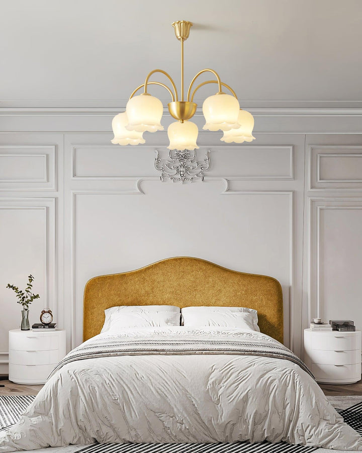 Orchids Brass Chandelier - Vakkerlight