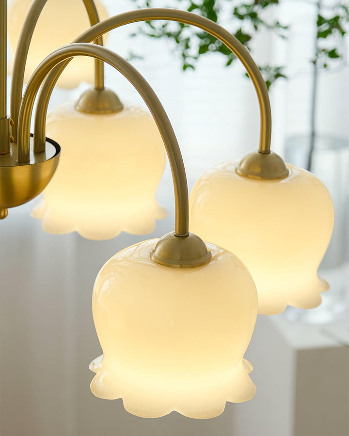 Orchids Brass Chandelier - Vakkerlight