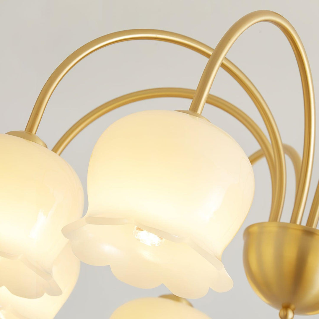 Orchids Brass Chandelier - Vakkerlight