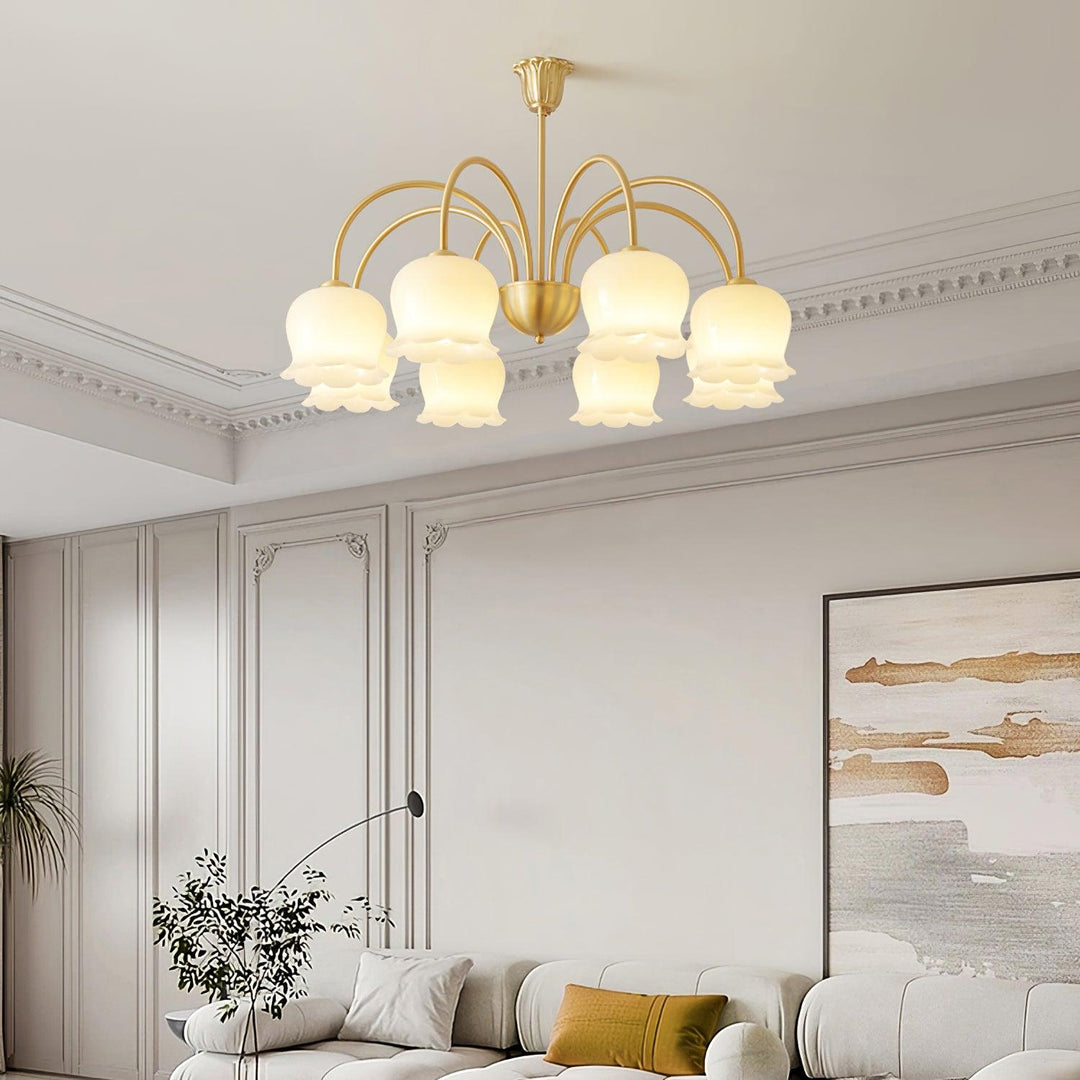 Orchids Brass Chandelier - Vakkerlight