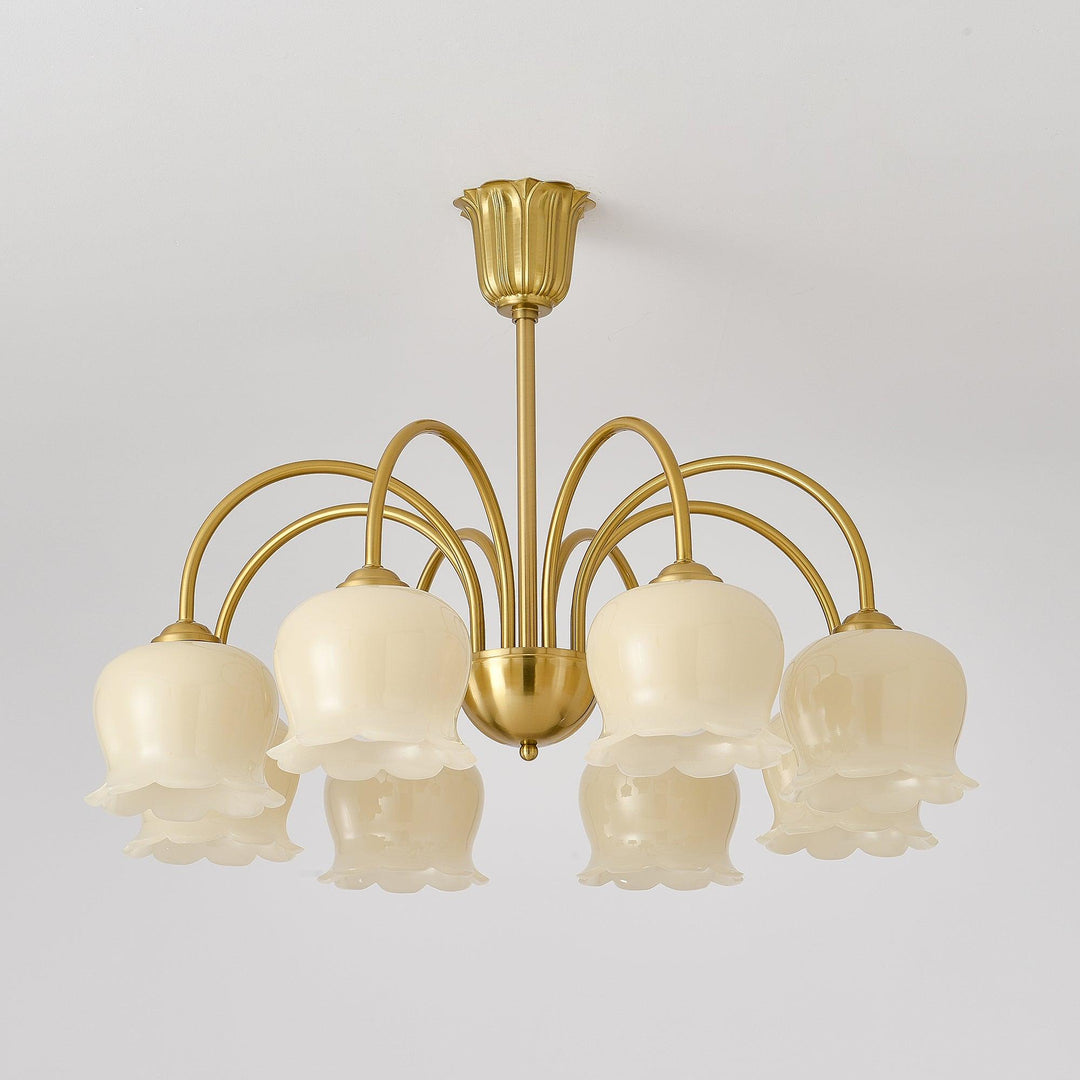 Orchids Brass Chandelier - Vakkerlight