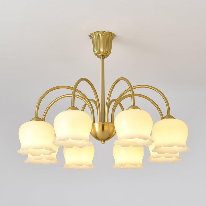 Orchids Brass Chandelier - Vakkerlight