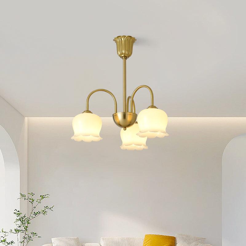 Orchids Brass Chandelier - Vakkerlight