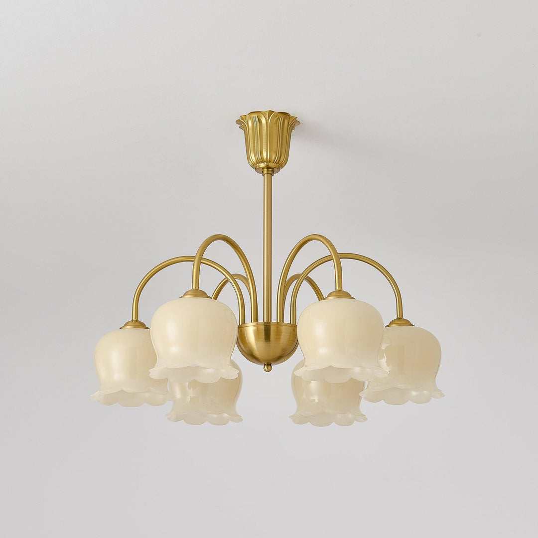 Orchids Brass Chandelier - Vakkerlight