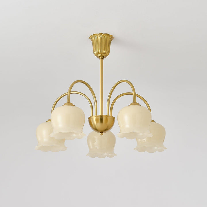 Orchids Brass Chandelier - Vakkerlight