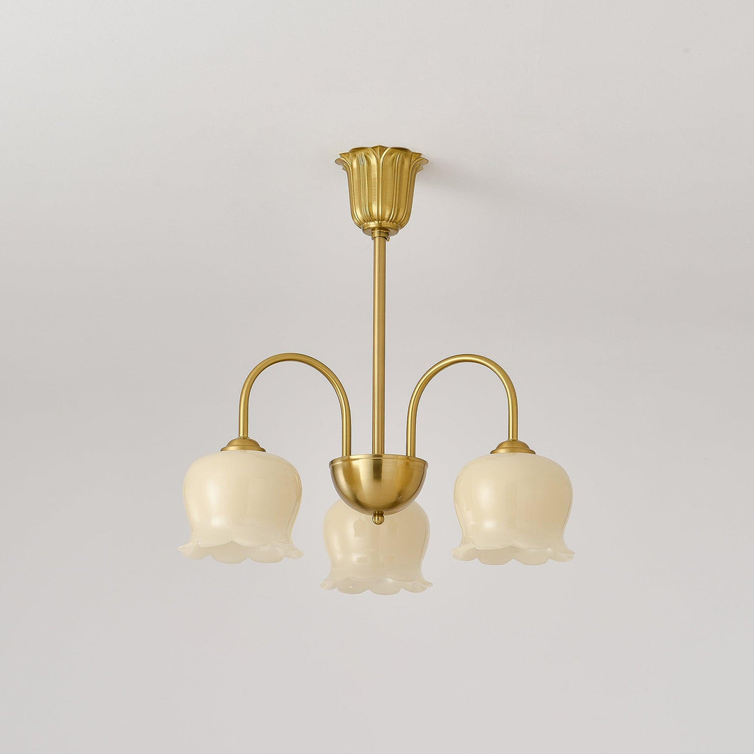 Orchids Brass Chandelier - Vakkerlight