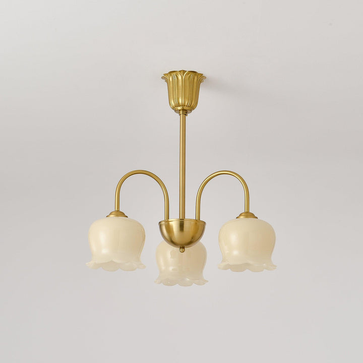 Orchids Brass Chandelier - Vakkerlight