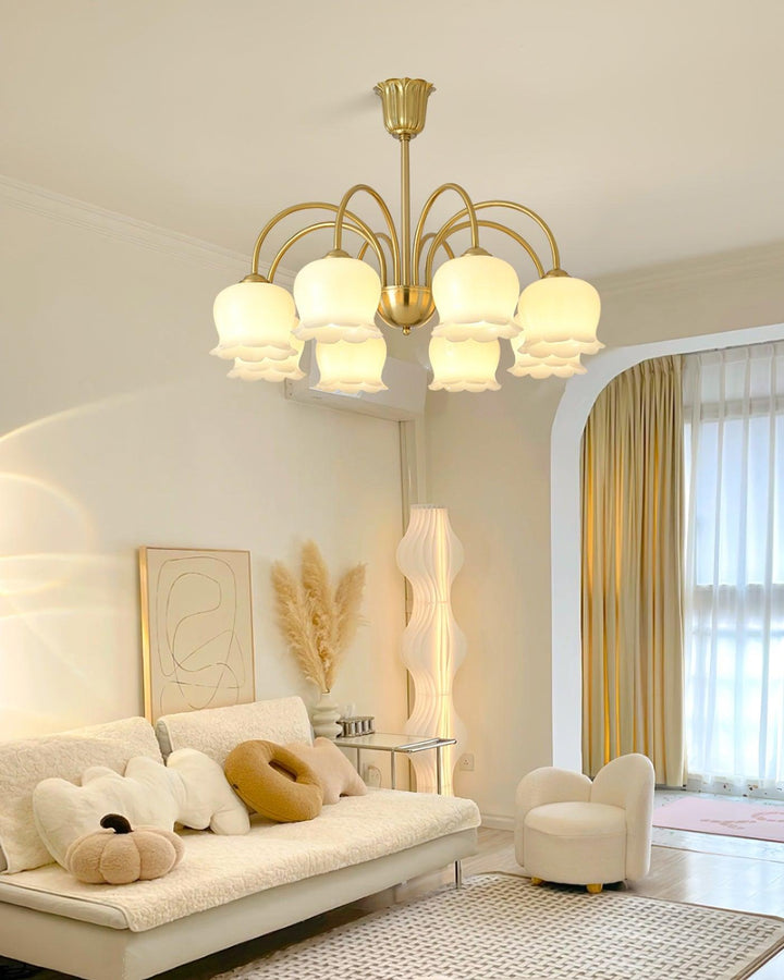 Orchids Brass Chandelier - Vakkerlight