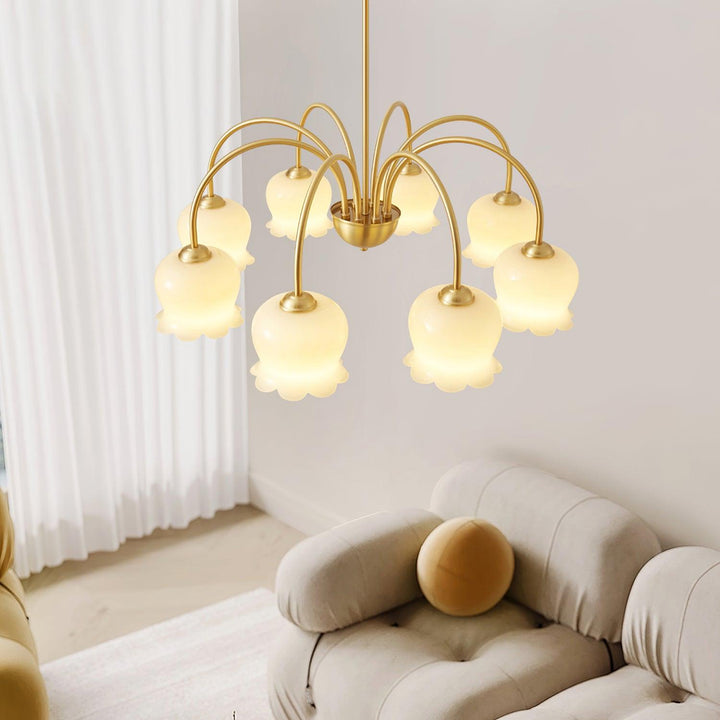 Orchids Brass Chandelier - Vakkerlight