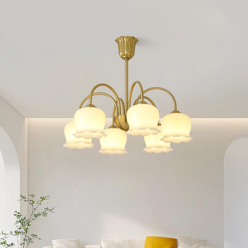 Orchids Brass Chandelier - Vakkerlight