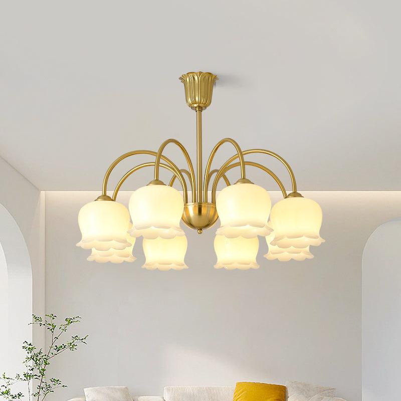 Orchids Brass Chandelier - Vakkerlight