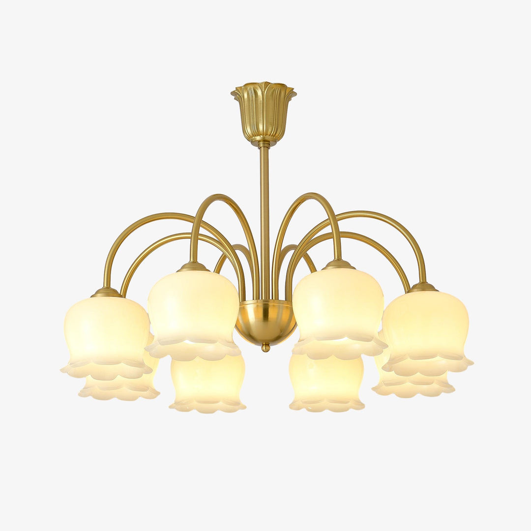 Orchids Brass Chandelier - Vakkerlight